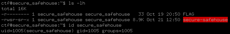 Hack.Lu CTF 2012 - Secure Safehouse - setuid file view