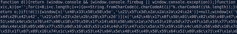 Nuit du Hack 2013 - huge.js - obfuscated javascript code