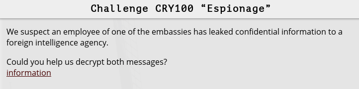 EBCTF Teaser 2013 - Cry100 - task description