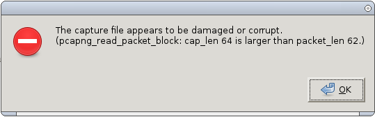 CodeGate CTF 2014 - Weirdshark - Wireshark error after pcapfix